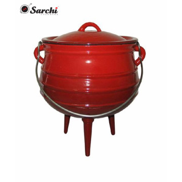 Drei-Beine Enamel Gusseisen Potjie Pot Südafrika für Camping